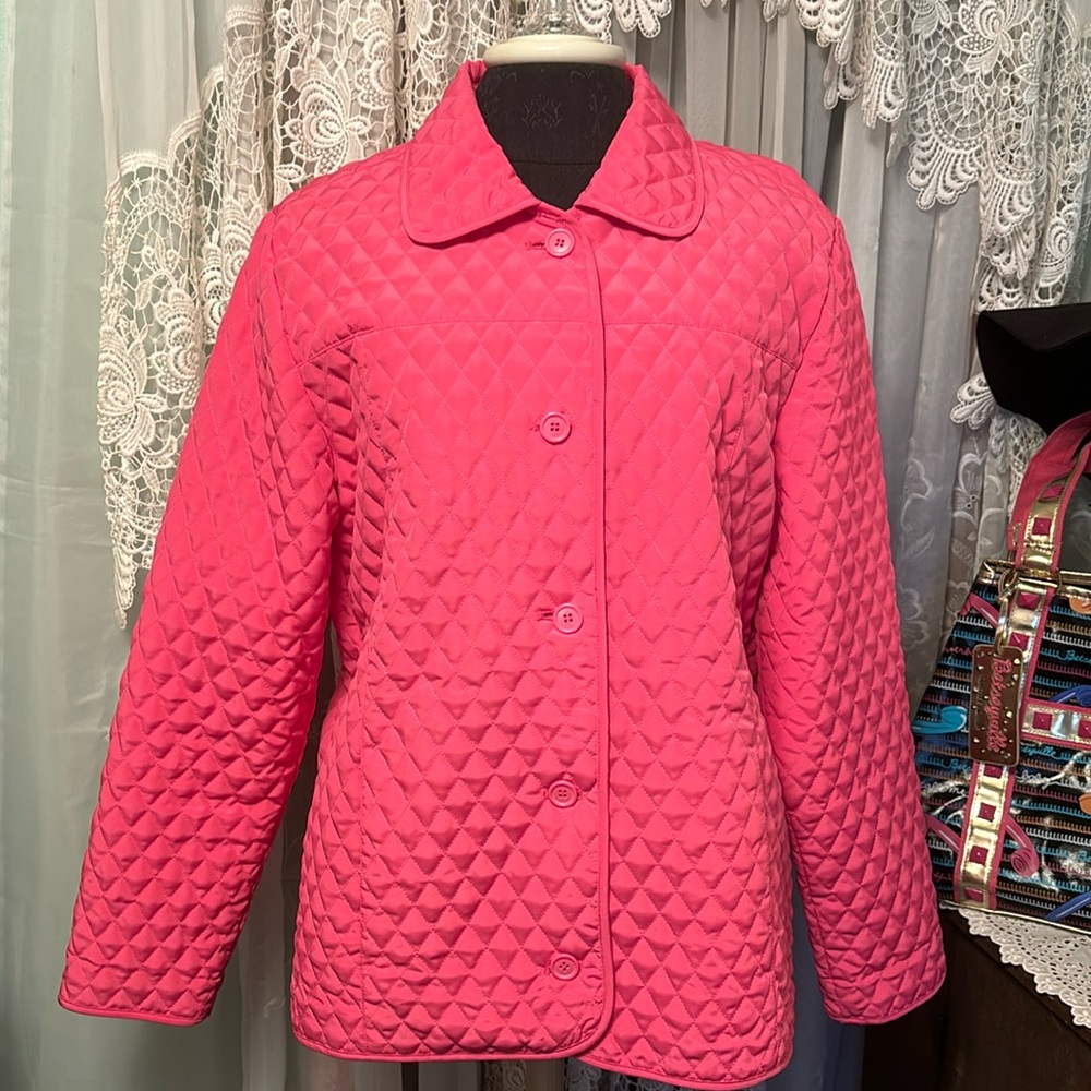 Nordic Lights Bright Barbie Pink Fully Lined Jacket Sz L